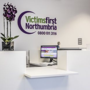 office signage and reception counter, north tyneside